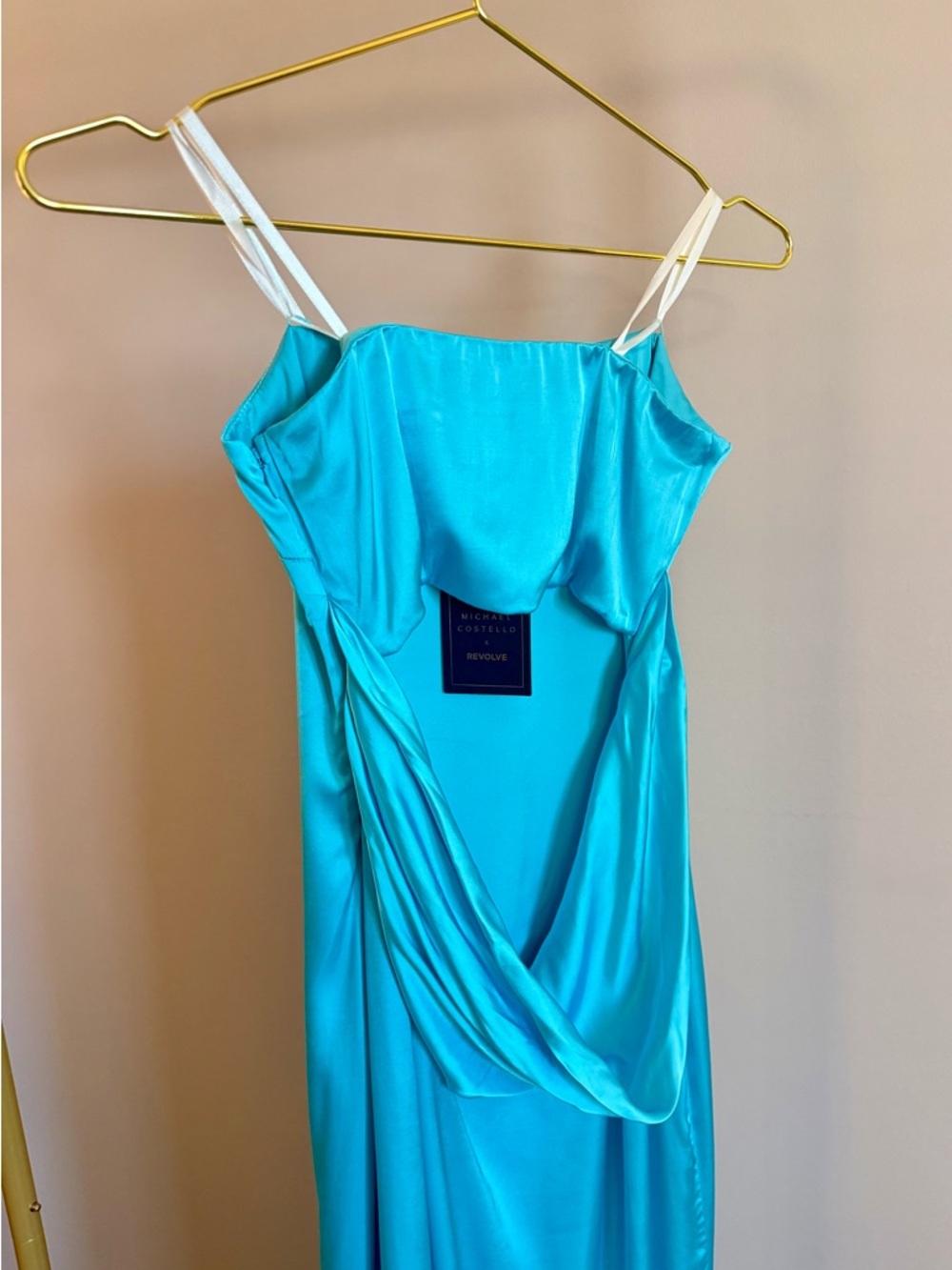Revolve X Michael Costello Perla Dress - Aqua - XS - NWT - Picture 4 of 6